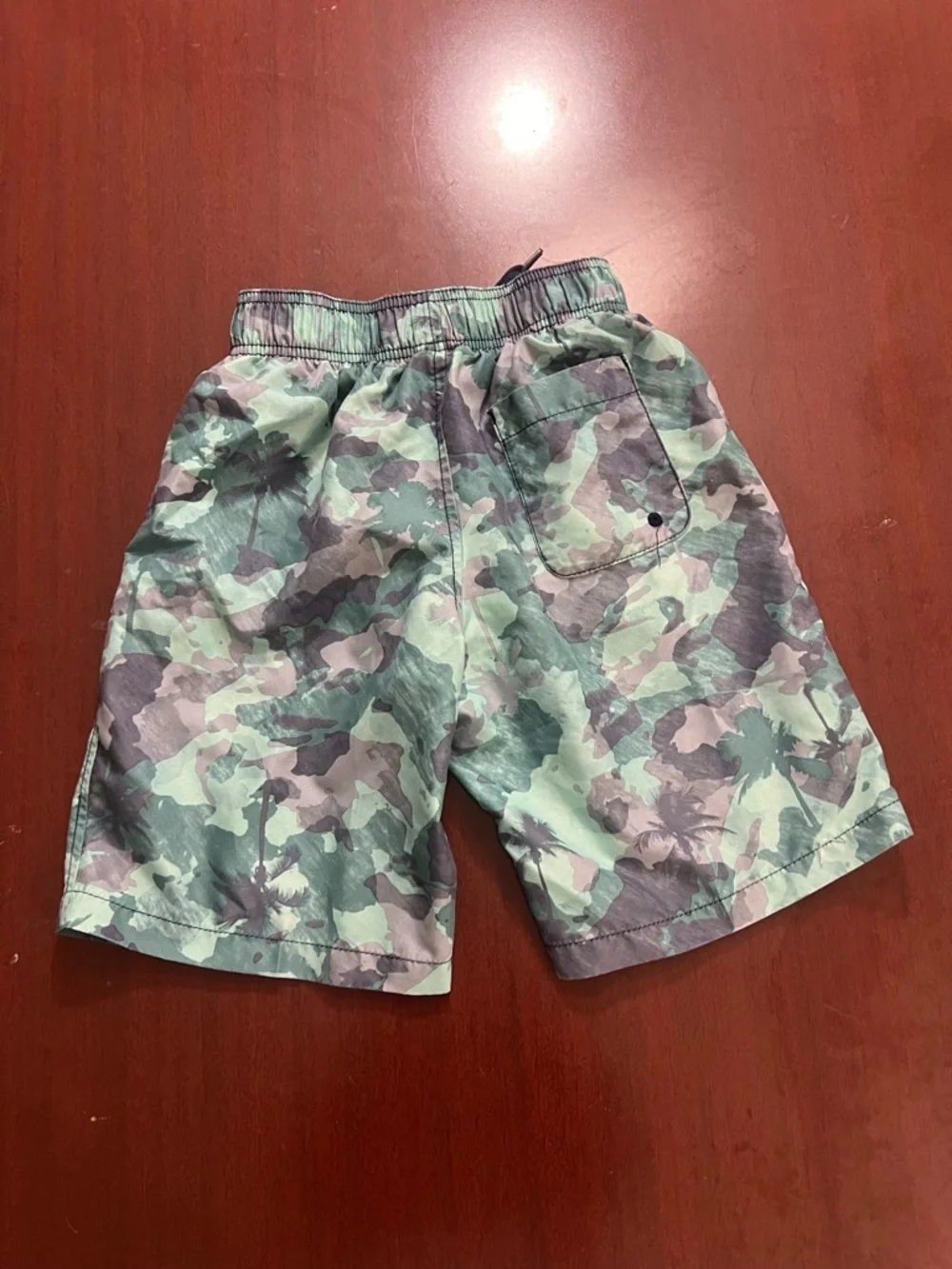 Speedo Green Camouflage Swim Trunks